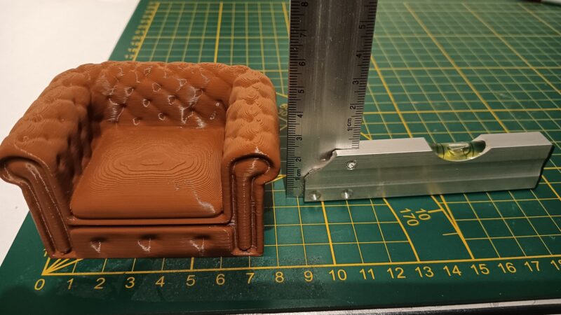 Chesterfield fauteuil 1:12