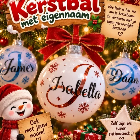 Kerstbal met naam
