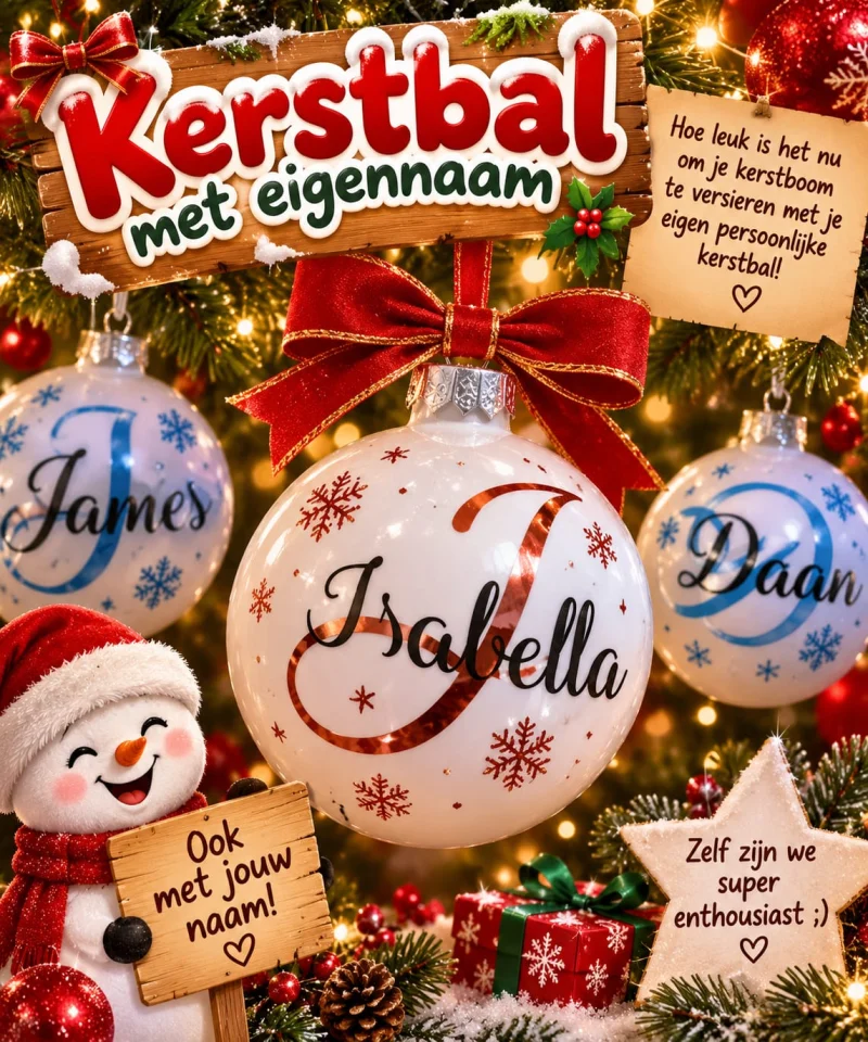 Kerstbal met naam