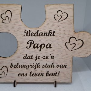 Bedankt Papa puzzelstukje