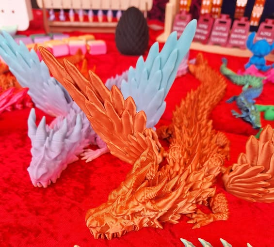 draak met vleugels 42 cm