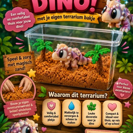 Terrarium met een Dino